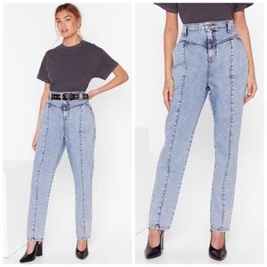 NWT Nastygal High Waisted Denim Jeans